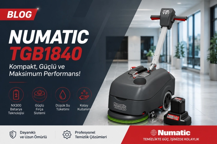 Kompak Akülü Yer Yıkama Makinesi | Numatic TTB1840NX