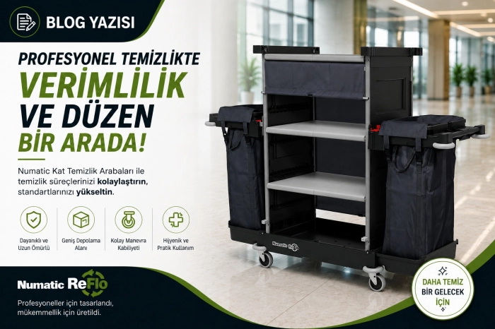Numatic NKT2R Temizlik Arabası - Verimlilik Zarafetle Buluşuyor